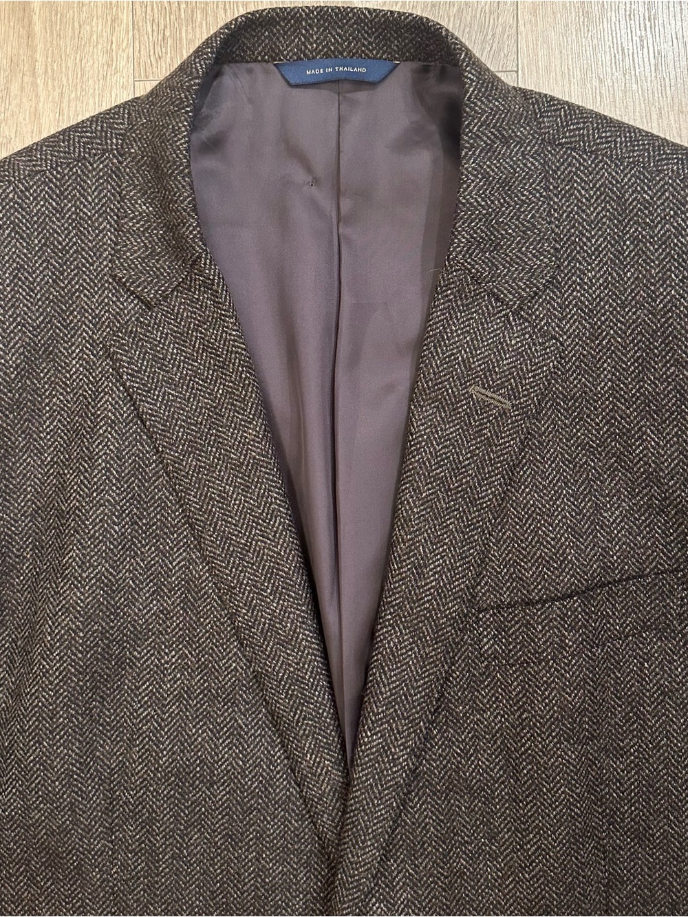Vintage Brooks Brothers Brown Herringbone Sport Coat Size 40R